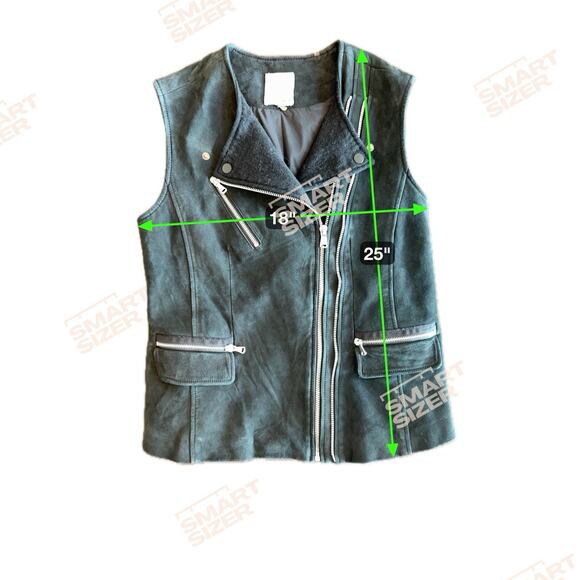 Rebecca Taylor Women’s Black Suede Asymmetrical Zippers Moto Style Vest Size M - Picture 11 of 11